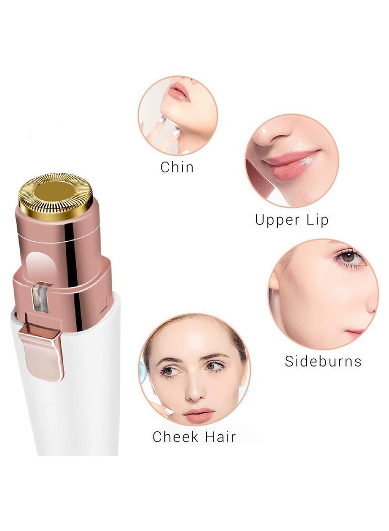2-in-1 Face and Eyebrow Trimmer, Upper Lip Hair Remover, USB Rechargeable HX-202B - Image 2